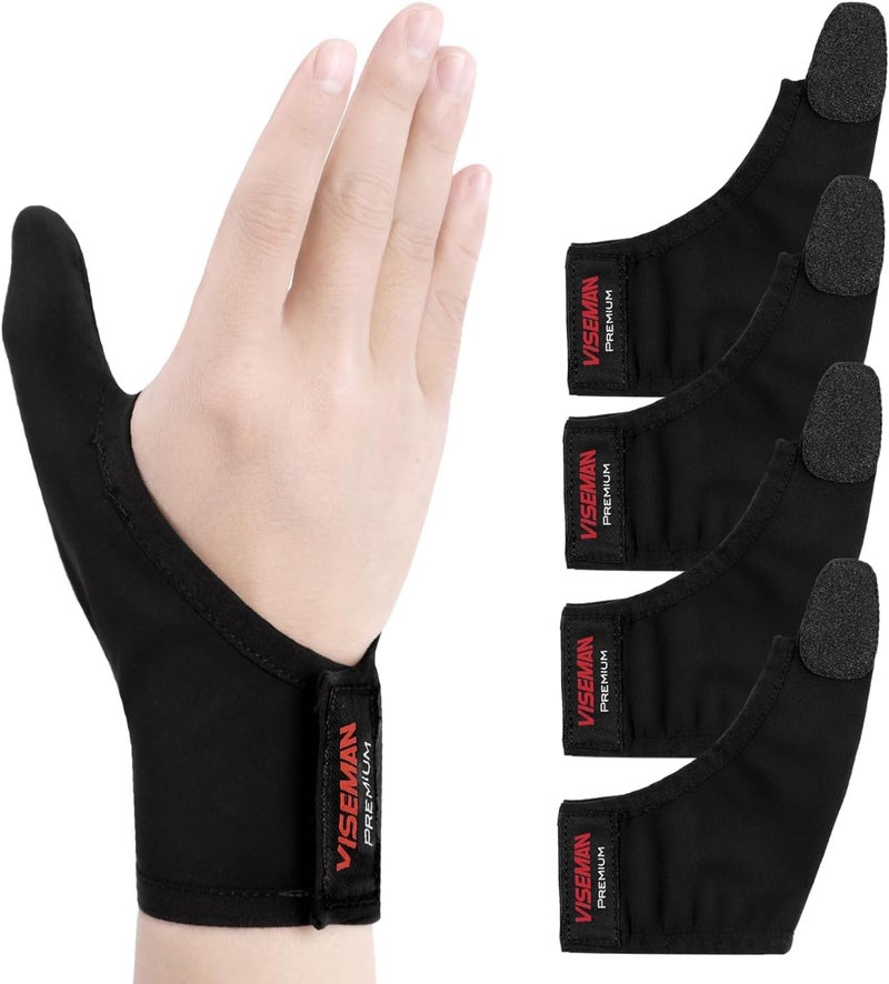 VISEMAN Bowling Thumb Saver Protector Sets, Lightweight Bowling Thumb Guard Sock, Right Handed Bowling Gloves - Image 1